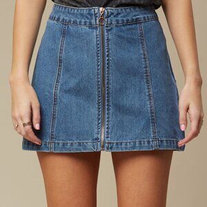 Altar'd State Blue Denim Mini Skirt Size S
